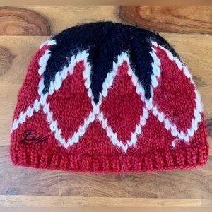 BULA Red & Black Wool Beanie